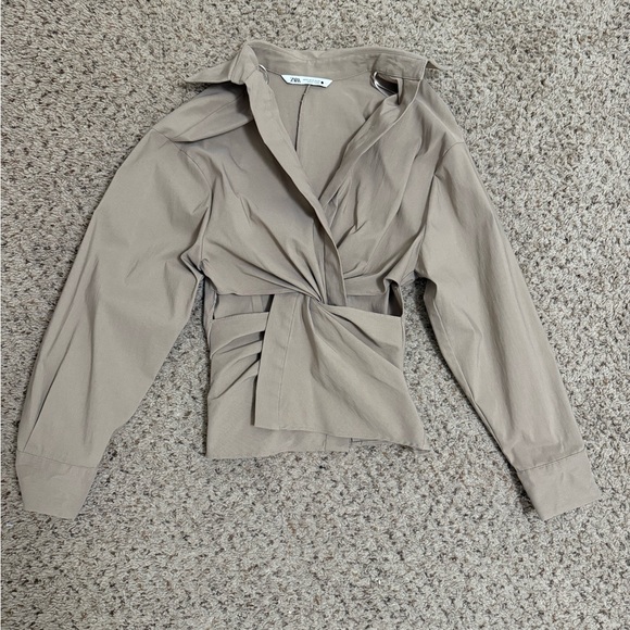 Zara blouse XS/ S beige - Picture 2 of 5